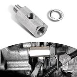 Gunroil 1 Pacote De Conector De Sensor De Pressão De óleo De Carro Com Gaxeta Adaptador De Sensor De Pressão De óleo De Veículo De Metal à Prova D água Em Forma De T Em Forma De T Porta Lateral