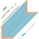 GURADESIGN Cabo De Fio Elétrico De Fibra De Vidro De 16 8 M Para Puxar Fios Kit Elétrico De Varas De Peixe Com 6 Acessórios Diferentes E Kit De Extrator De Fio De Fita De Peixe 16 Azul 
