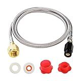 GURUDAR Adaptador Direto De Cilindro De CO2 Para Tanque De CO2 Com Mangueira De Aço Inoxidável De 152 Cm- Conector CGA320 Para TR21-4 De Refrigerante De água Carbonatada Para Fizzi One Touch Jet Ninja