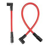 Guteauto Kit De 2 Peças De Fio De Vela De Ignição 10 4 Mm 10 Mm De Silicone Vermelho DYNA 409RD Compatível Com Harley Davidson Dyna FXD 2000 2017 Harley Davidson Softail 1999 2017