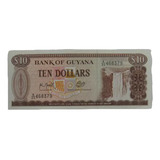 Guyana Bela Cédula De 10 Dollars 1992 Fe