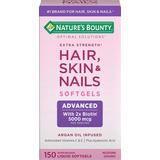 Hair Skin And Nails Nature's Bounty 150 Cápsulas Sem Sabor