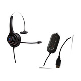 Headset Usb Pra Call Center, Cobrança Lc310 - Kit Com 2 Pçs