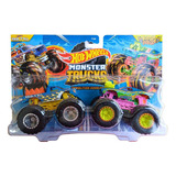 Hot Wheels Monster Truck Super Kit Com 2 Carros Em Metal 4 +