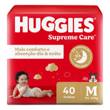 Huggies Fraldas Descartáveis Supreme Care 40 Unidades (m)
