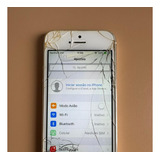  iPhone 5s 16 Gb Prateado - Perfeito - Tela Craquelada