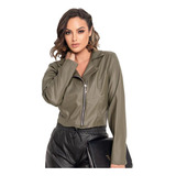 Jaqueta Feminina Estilosa Verde Militar Blusa Donna Martins