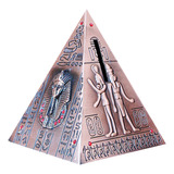 Jarra De Dinheiro De Pirâmide Egípcia Vintage Azul