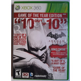Jogo Batman Arkham City Game Of The Year Edition Xbox 360 Cd