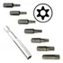 Jogo De Bits Torx Com 7 Peças Com Furo Guia Imperdível