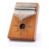 Kalimba Instrumento Musical Piano 17 Chaves Madeira Maciça 0