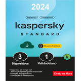 Kaspersky Antivírus Celular 3 Dispositivos 1 Ano