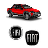 kem-kem Kit 2 Emblemas Fiat Preto Strada Adventure 18 16v Cd