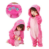  Kigurumi Stitch Angel Cosplay Pijama Macacão Menino Menina