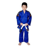 Kimono Infantil Azul Jiu