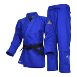 Kimono Judo J990 adidas Millenium Azul Bordado Dourado
