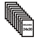 Kit 10 Molduras Preta