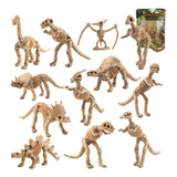 Kit 12 Dinossauros Esqueleto