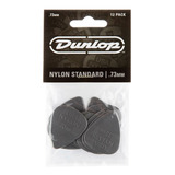 Kit 12 Palhetas Dunlop Nylon Standard 0.73mm 44p Made Usa Cor Cinza