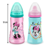 Kit 2 Copos Colors Bico De Silicone Minnie Rosa - Lillo