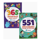 Kit 2 Livros Infantil 551 Atividades Passatempos E 365 Colorir 368 Páginas Editora Culturama