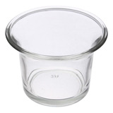 Kit 20 Castiçal De Vidro Transparente Luxo Pequeno