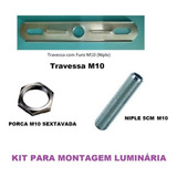  kit 20 Travessas 20 Niples 5cm 20 Porcas Sextavada M10