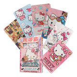 Kit 24 Cartas Brilhantes Coloridas Hello Kitty