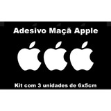 Kit 3 Adesivos Logo Maçã Apple Mac Ios iPhone iPad iPod..