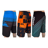 Kit 3 Bermudas Elastano
