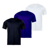 Kit 3 Camiseta Esportiva Masculina Proteção Uv Dry Premium