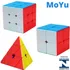 Kit 3 Cubo Mágico 2x2 + 3x3 + Pirâmide Profissional Puzzle Cor Da Estrutura Colorido