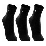Kit 3 Meias Lupo Cano Médio Atoalhadas Algodão Macio Esporte