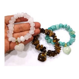 Kit 3 Pulseiras Pedra
