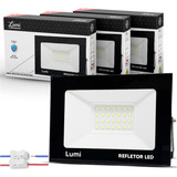Kit 3 Refletor 100w Led Smd Mini Ip67 110v/220v Bivolt Cor Da Luz Branco Frio 6500k