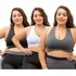 Kit 3 Tops Feminino Com Forro Sem Bojo P/ Academia Esporte