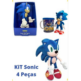 Boneco Sonic 26cm Articulado Filme Sega Coleção Frete Grátis