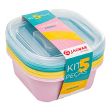 Kit 5 Potes Plasticos