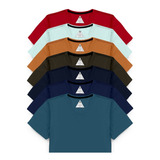 Kit 6 Camiseta Básica Masculina Lisa Lindas Cores Promoção