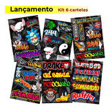 Kit 6 Cartelas Adesivos