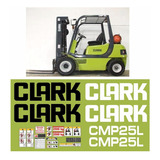 Kit Adesivo Gráfico Empilhadeira Compatível Com Clark Cmp25l