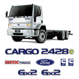 Kit Adesivos Cargo 2428e Max Truck 6x2 Emblema Caminhão Ford