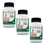 Kit C/ 3 Cal-d-mix Vetnil Cães E Gatos - 30 Comprimidos