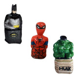 Kit C/ 3 Cofres Grande Batman, H. Aranha, Hulk, Cofre Porco 