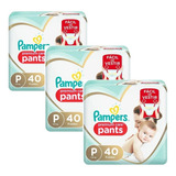 Kit C/3 Pacotes Da Nova Fraldas Premium Care Pamper Pants