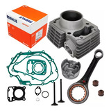 Kit Camisa Pistão Biela Valvula Cg 150 Fan Esdi 2010 Mahle