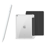 Kit Caneta Stylus Pencil + Capa Smart P/ iPad 7/ 8 10.2 