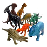 Kit Coleção 10 Peças De Borracha Dinossauro De Brinquedo Top