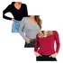 Kit Com 3 Blusinha Manga Longa Babylook Comprida Viscolycra 