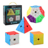 Kit Cubo Mágico Moyu Megaminx Pyraminx Square 1 Skewb R+ D